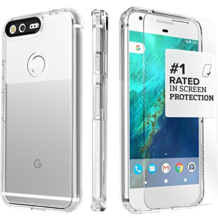 Google Pixel Case, SaharaCase Protection Kit with ZeroDamage Tempered Glass Screen Protector for Google Pixel (2017)- Clear