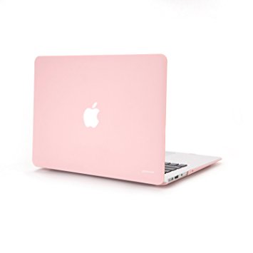 MacBook Air 11-inch Case,JOKHANG Ultra Slim Soft-Touch Plastic Hard Shell Case Cover[2 in 1] with Keyboard Cover [Models: A1465 / A1370][Rose Quartz] (Baby Pink)