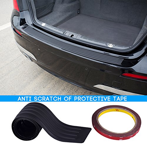 Rear Bumper Protector - Rear Bumper Guard Rubber Rear Guard Bumper Protector,Prevent Scratches While Unloading and Loading | fits most cars,Easy D.I.Y. Installation(35.4 inch)