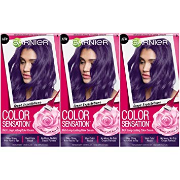 Garnier Hair Color Sensation Hair Cream, Grape Expectations, 3 Count