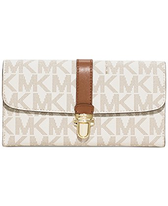 Michael Kors Charlton Flap Wallet signature PV Vanilla/Gold