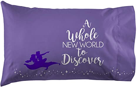 Jay Franco Disney Aladdin Magic Carpet 1 Pack Pillowcase - Double Sided Kids Super Soft Bedding (Official Disney Product)