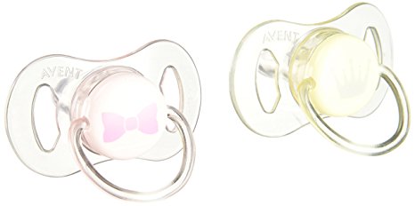 Philips AVENT Newborn pacifier 2 Piece, Pink/Yellow, 0-2 Months