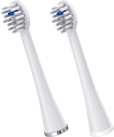 Waterpik Replacement Brush Heads for Sonic-Fusion Flossing Toothbrush SFRB-2EW, 2 Count White