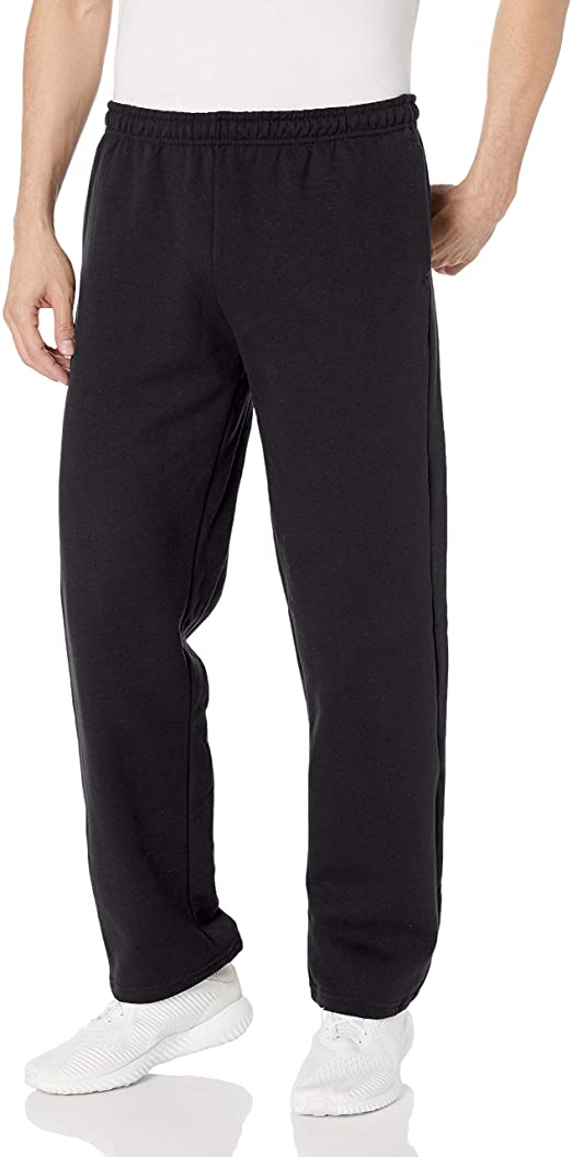 Gildan Mens Fleece Open Bottom Pocketed Pant