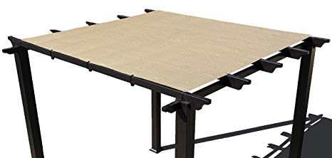 Alion Home Pergola Shade Cover Sunblock Patio Canopy HDPE Permeable Cloth with Grommets (12' x 18', Beige)