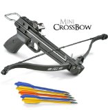 50 lb Mini Crossbow Pistol Hand Held Gun Archery Hunting Cross Bow w 5 Arrows