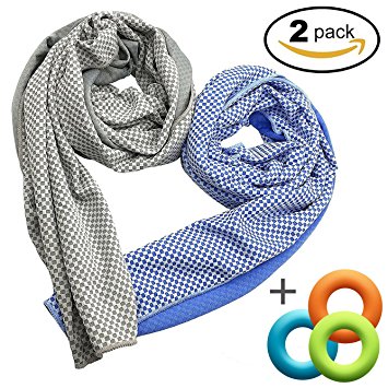 Soft Instant Cool Cloth Towel, 48-Inch Long Cooling Microfiber Healthy Natural Cool Scarf, Fitness Workout Running Gym Sports Yoga Golf Travel Hiking Camping Must Have!