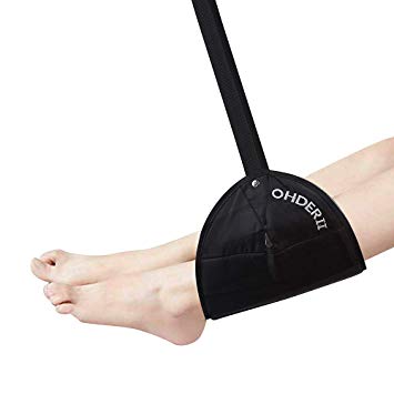 Ohderii Foot Hammock Travel Accessory for Airplane and Office, Adjustable and Breathable, Reduces Swelling, Enhances Comfort, Increases Circulation