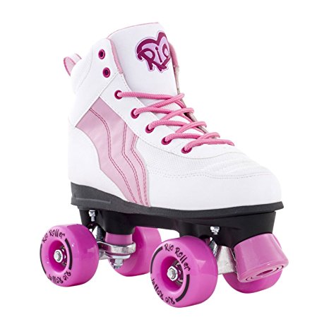 Rio Roller Pure Quad Skates - White / Pink (UK11J / EU29)