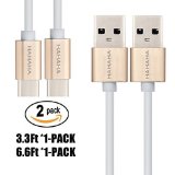 USB C Cable HAHAHA Reversible USB Type C Cable For Nexus6P 5X OnePlus2 Macbook12 inch Google ChromeBook Pixel Nokia N1 Tablet Pixel C2Pack 33 and 66Ft White