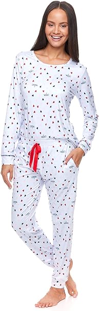 U.S. Polo Assn. Womens Christmas Pajama Set - Holiday Pajamas for Women - Christmas Pajamas for Women - Womens PJ Set