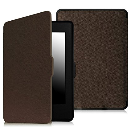 Fintie SlimShell Case for Kindle Paperwhite - The Thinnest and Lightest Cover With Auto Sleep / Wake for All-New Amazon Kindle Paperwhite (Fits All 2012, 2013, 2015 and 2016 Versions), Brown