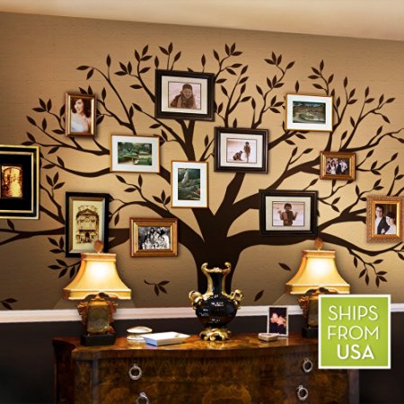 Family Tree Wall Decal by Simple Shapes (Chestnut Brown, Standard Size: 107 x 90-Inch)