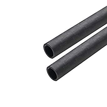 ARRIS 10mm 8mm x 10mm x 500mm 3K Roll Wrapped 100% Carbon Fiber Tube Matt Surface (2 PCS)