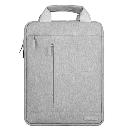 Mosiso Laptop Briefcase Bag for 13-13.3 Inch MacBook Pro, MacBook Air, Notebook Computer, Surface Laptop 2017, Polyester Double Layer Style Handbag Sleeve Case Cover, Gray