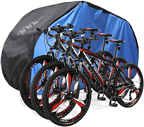 Aiskaer Bicycle Cover with Lock Hole Reflective Safety Loops for 29er Mountain Road Electric Bike Motorcycle Cruiser Outdoor Storage, Waterproof, Anti-UV, Heavy Duty Ripstop Material 210D