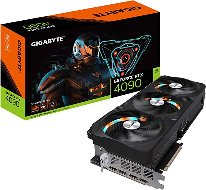 GIGABYTE GeForce RTX 4090 Gaming OC 24G Graphics Card, 3X WINDFORCE Fans, 24GB 384-bit GDDR6X, GV-N4090GAMING OC-24GD Video Card