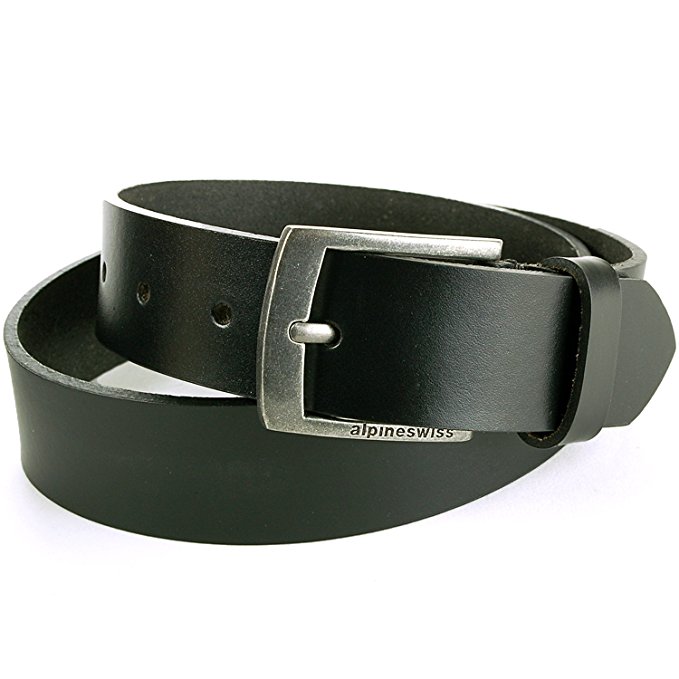 Alpine Swiss Men's Casual Jean Belt 35MM Genuine Dakota Leather