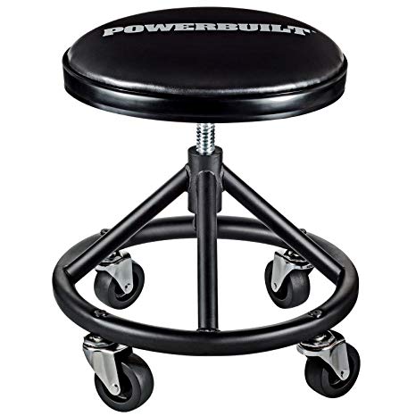 Powerbuilt 620478 Heavy Duty Rolling Brake Stool Mechanic Seat