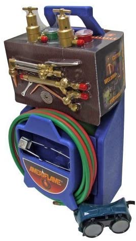 Ameriflame TI350 Medium/Heavy Duty Portable Welding/Cutting/Brazing Outfit with Plastic Carrying Stand