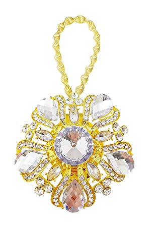 QIQIHOMEONLINE Luxury Big Crystal Magnetic Tieback (Gold Style 1)