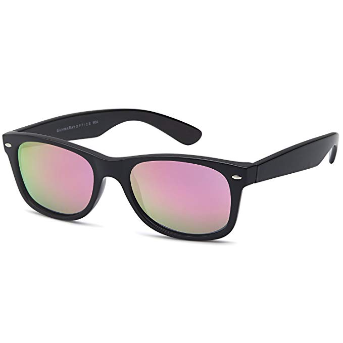 GAMMA RAY Polarized UV400 Classic Style Sunglasses with Mirror Lens and Multi Pack Options