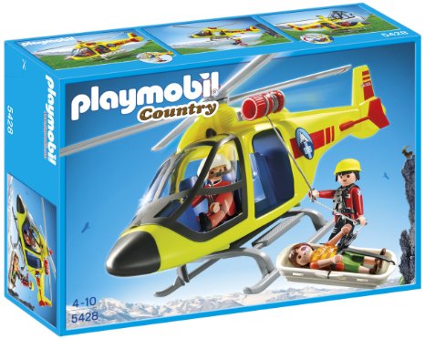 PLAYMOBIL Mountain Rescue Helicopter Playset