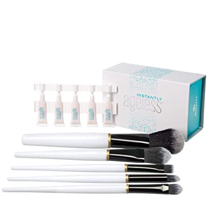 Jeunesse Instantly Ageless 25 Vials W/FREE Quest Skin Care 5 Piece Professional Makeup Brush Set | Instantly Ageless 25 Vial Box Set with 5 FREE Quest Skin Care Full Size Professional Brushes