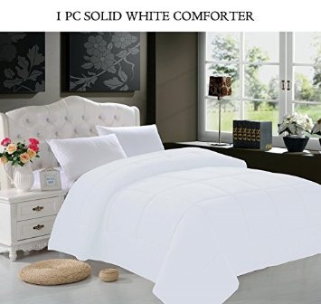 Elegant Comfort Luxurious Goose Down Alternative Double Fill Comforter King White