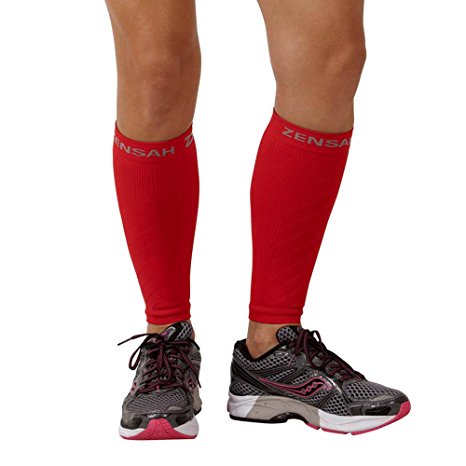 Zensah Compression Leg Sleeves - Helps Shin Splints, Leg Sleeves for Running