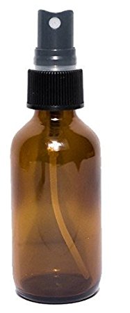 Your Oil Tools® 2oz Amber Glass Bottle with Black Mist Spray Top