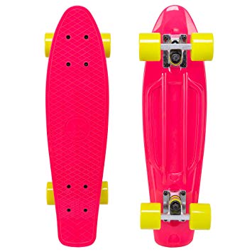 Cal 7 Complete Mini Cruiser | 22 Inch Micro Board | Vintage Skateboard for School and Travel