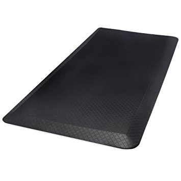 Sterline Anti-Fatigue Mat, 20 inches x 39 inches Black Non-Slip Standing Mat, Ergonomically Engineered for Comfort, Standing Desk Support, Waterproof, For Kitchens, Garages, Offices, and Bathrooms