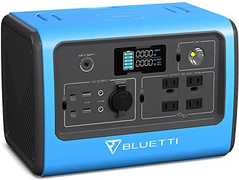 BLUETTI EB70 Portable Power Station 716Wh/700W Solar Generator LiFePO4 Battery Backup with 4 110V AC Outlets,2 100W USB-C, Regulated 12V, Emergency Power Generator for Outdoor Camping Home RV Vanlife