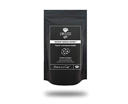 Limitless Life Instant Genius Nootropic Coffee for Mental Energy, Brain Boost & Health - 1 Pack