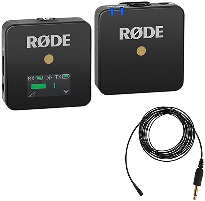 Rode Wireless GO Compact Digital Wireless Microphone System (2.4 GHz) with Polsen PL-5 Mini Omnidirectional Lavalier Microphone Bundle