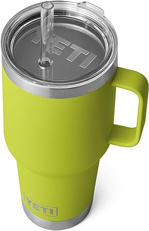 YETI Rambler 35 oz Straw Mug, Vacuum Insulated, Stainless Steel, Chartreuse