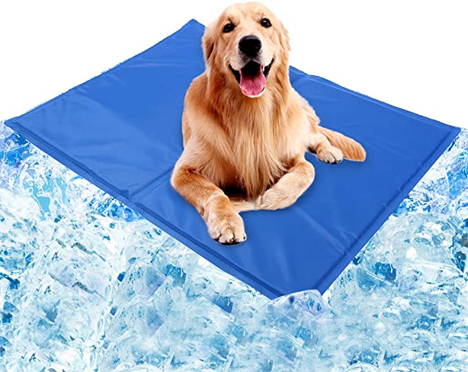 Pet Cooling Mat Pad Dogs Cats Cool Bed for Hot Crates Floors Car Seats Gel-Infused Pet Beds 2 Size (40x50 cm)