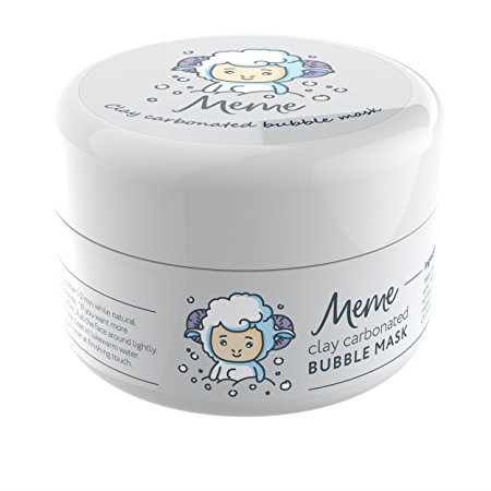 MeMe Carbonated Bubble Clay Mask – Deep Cleansing Mud Mask, Effective Acne Treatment, Removes Blackheads, Detoxifies, Peel off, Exfoliates, Combats Wrinkles Natural Ingredients – Aloe Vera, Jojoba & Essential Oils, Antioxidants