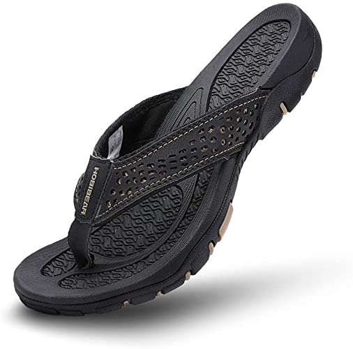 DOTACOKO Flip Flops for Men Outdoor Sport Beach Sandals with Arch Support Comfort Casual Mens Sandals
