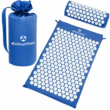 Acupressure SET »Jimuta« inlcuding a mat (66x40x2cm) with acupressure pillow (38x16x10cm) – massage mat ideal for relaxation, regeneration and recovery – the fakir mat / relax mat is made of cotton