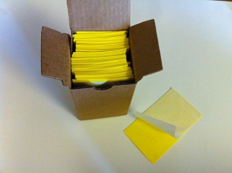 100ea. 3" X 5" Yellow Sticky Traps for White Flies, Aphids, Fungus Gnats & Leaf Miners