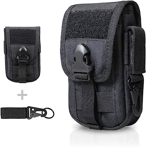 WYNEX Taktische Handytasche Molle, Smartphone Holster Tasche EDC Utility Kartenhalter Organizer Fit für Gürtel Enthält Gear Clip