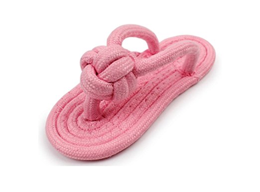 Mikayoo Fun Decoy Sandal Natural Cotton Rope Save Your Shoes Pet Chew Toy