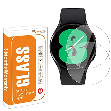 OpenTech® Tempered Glass Screen Protector Compatible for Samsung Galaxy Watch 4 (44mm) / Watch 5 (44mm) (1.4" inch) (Pack of 2) with Easy Installation kit