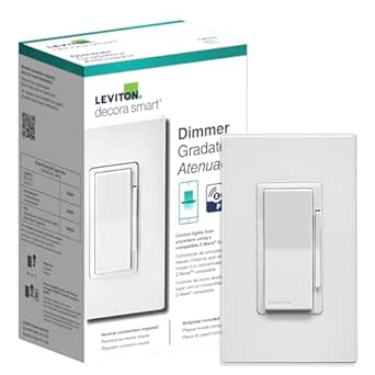 Leviton Decora Smart Dimmer Z-Wave 800 Series, ZW6HD-1RW