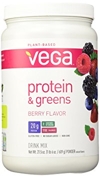 Vega Protein & Greens, Berry, 1.34 lb (21 Servings)