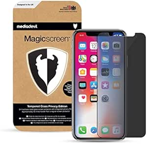 MediaDevil Screen Protector for iPhone 14, iPhone 13 and iPhone 13 Pro (6.1") - Tempered Glass Privacy Security Filter with Easy-Installation Positioning Frame (2-Pack)