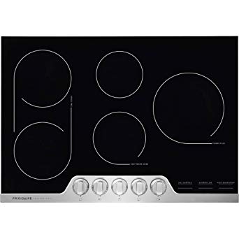 Frigidaire Professional 30 Inch Electric, Ceramic Glass 5-Burner Flat Range with Stainless Steel Trim, FPEC3077RF Cooktop